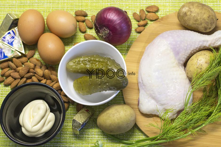 ингредиенты для салата Шишка