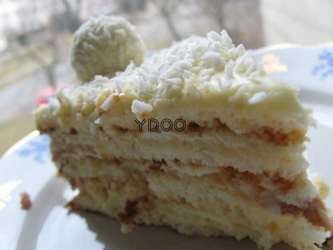 Торт Рафаэлло со сгущенкой